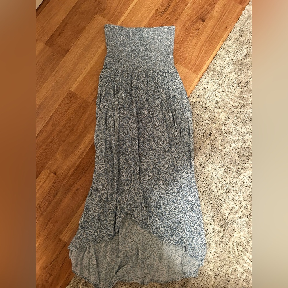 Patrons of Peace blue pattern dress